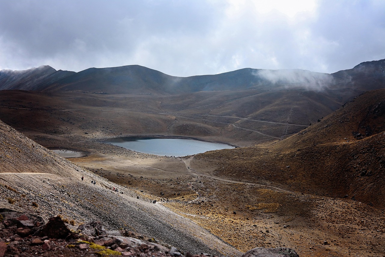lake, mountain, mountain lake, water, sky, scenery, clouds, peak, highlands, mexico, landscape, nature, mexico, mexico, mexico, mexico, mexico-2347542.jpg